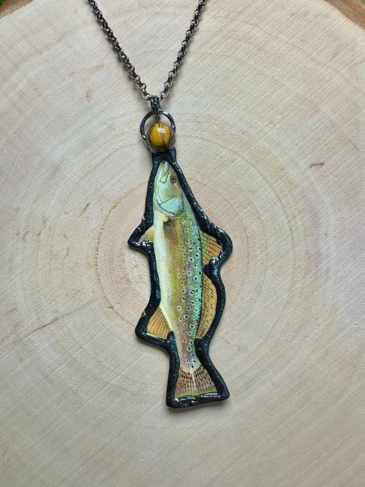 Speckled Trout and Tigers Eye Necklace | Copper Ashes