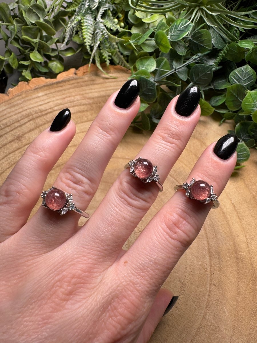 Strawberry Quartz Ring Adjustable | Copper Ashes