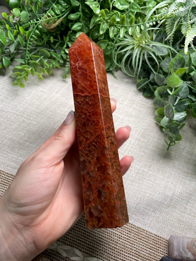Strawberry Quartz Tower | Copper Ashes
