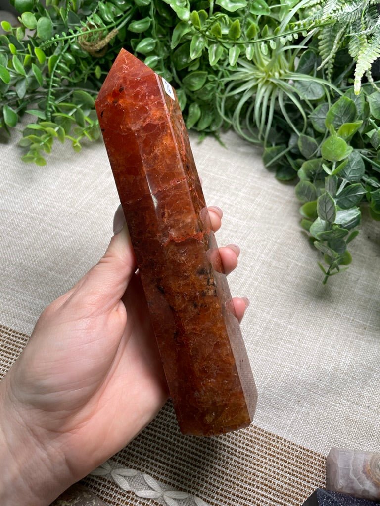 Strawberry Quartz Tower | Copper Ashes
