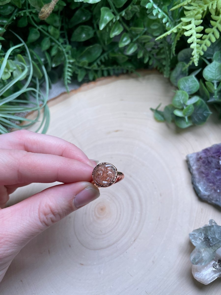 Sunstone Goddess Ring Size 4.75 | Copper Ashes