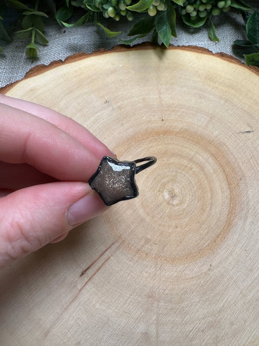 Sunstone Star Ring Size 10 | Copper Ashes