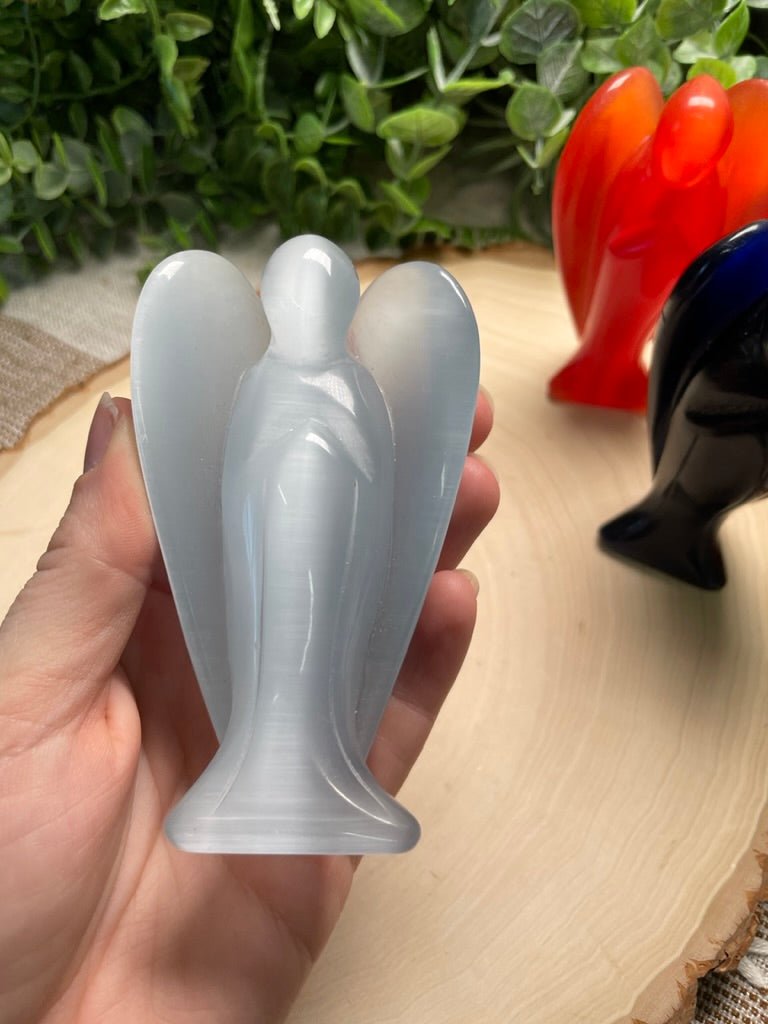 Synthetic Cat Eye Crystal Angel | Copper Ashes