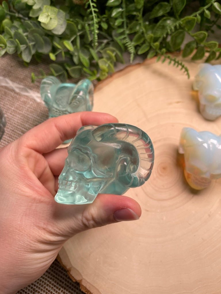 Synthetic Crystal Demon Skull | Copper Ashes