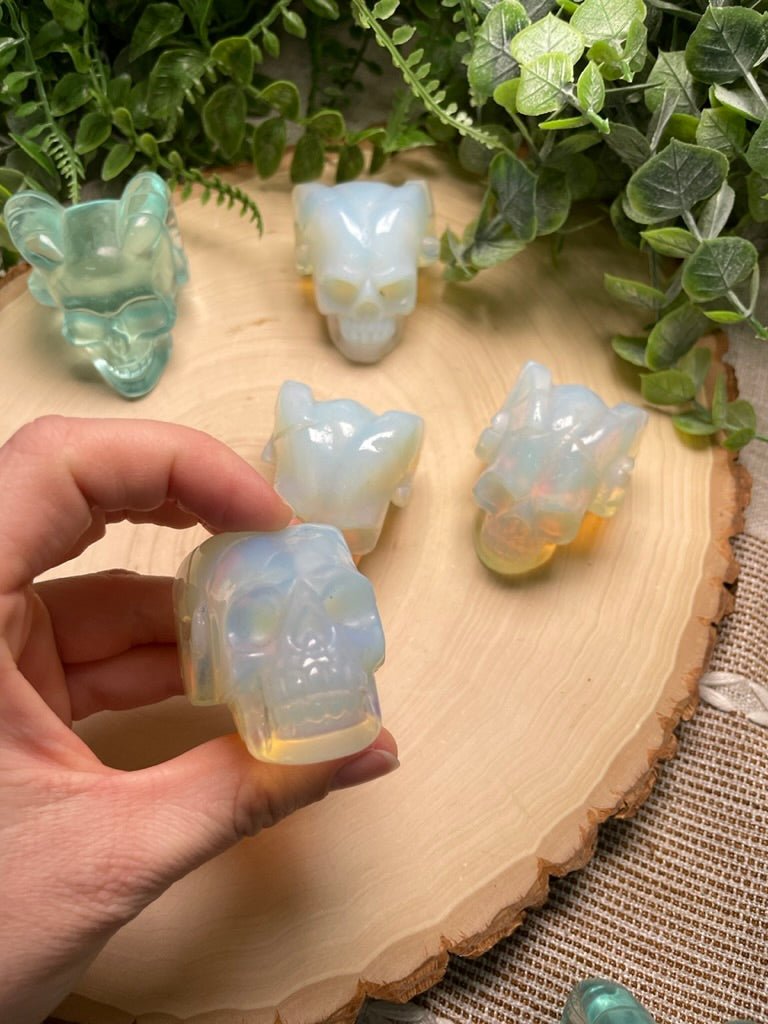 Synthetic Crystal Demon Skull | Copper Ashes