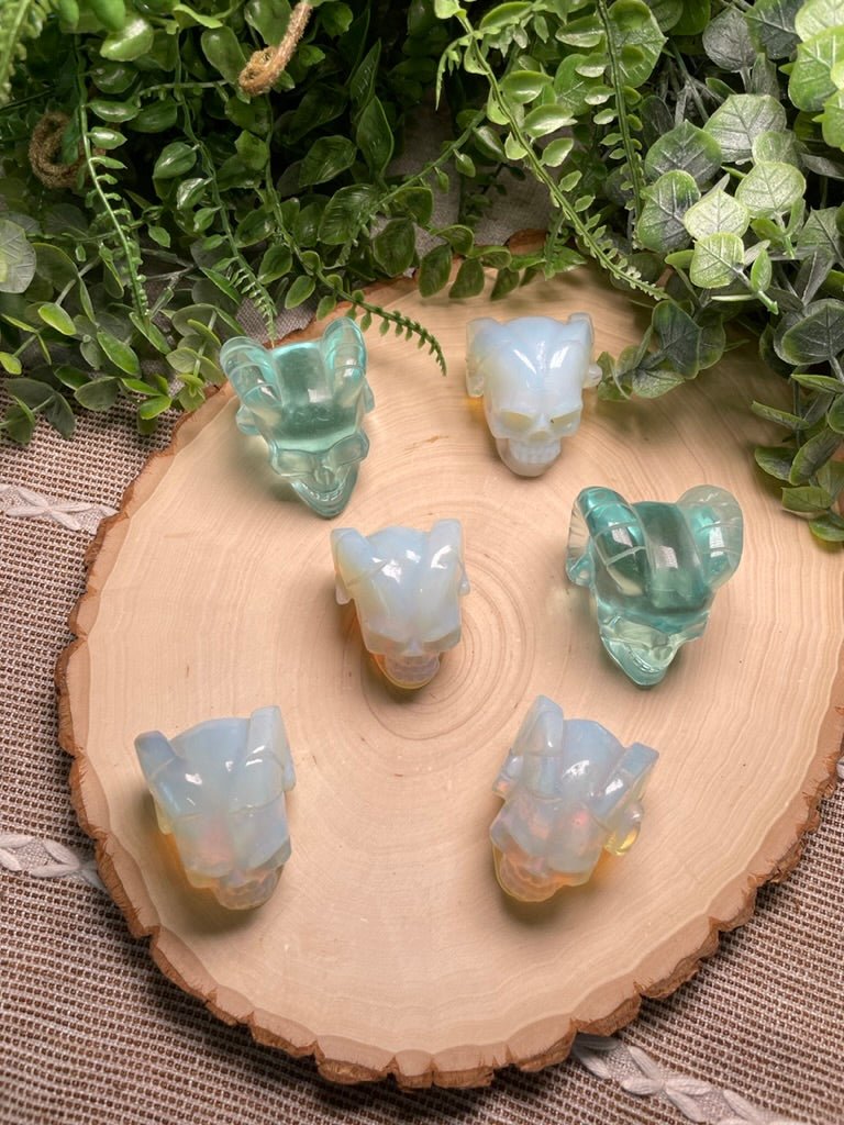 Synthetic Crystal Demon Skull | Copper Ashes