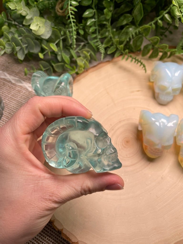 Synthetic Crystal Demon Skull | Copper Ashes