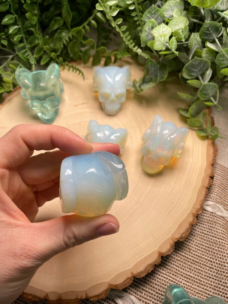 Synthetic Crystal Demon Skull | Copper Ashes