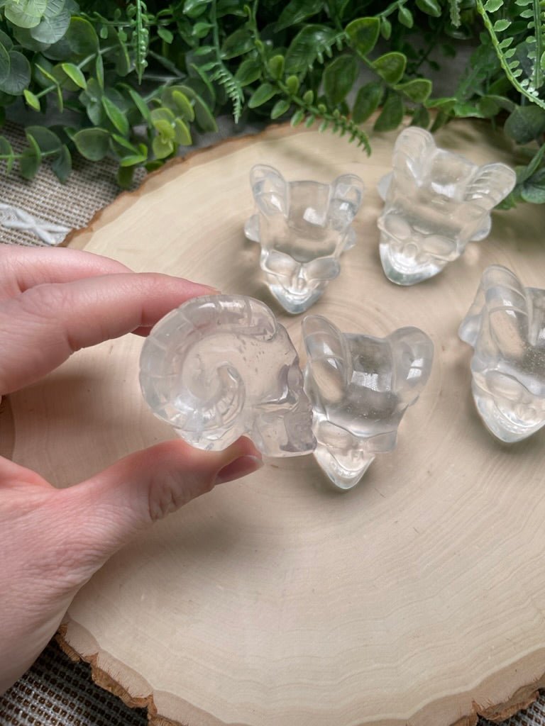 Synthetic Quartz Demon Skull | Copper Ashes