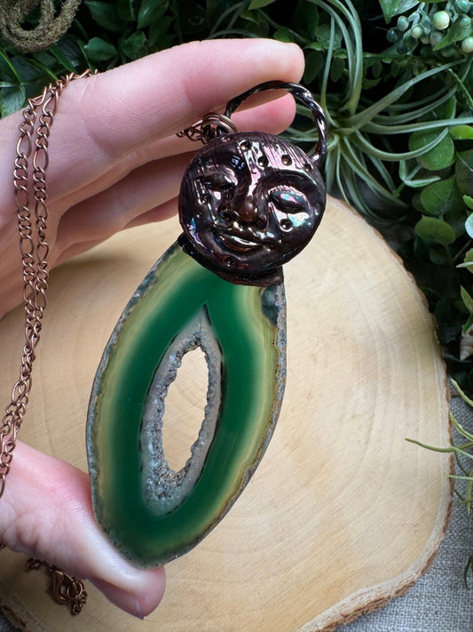 Tara - Green Agate Goddess Necklace | Copper Ashes