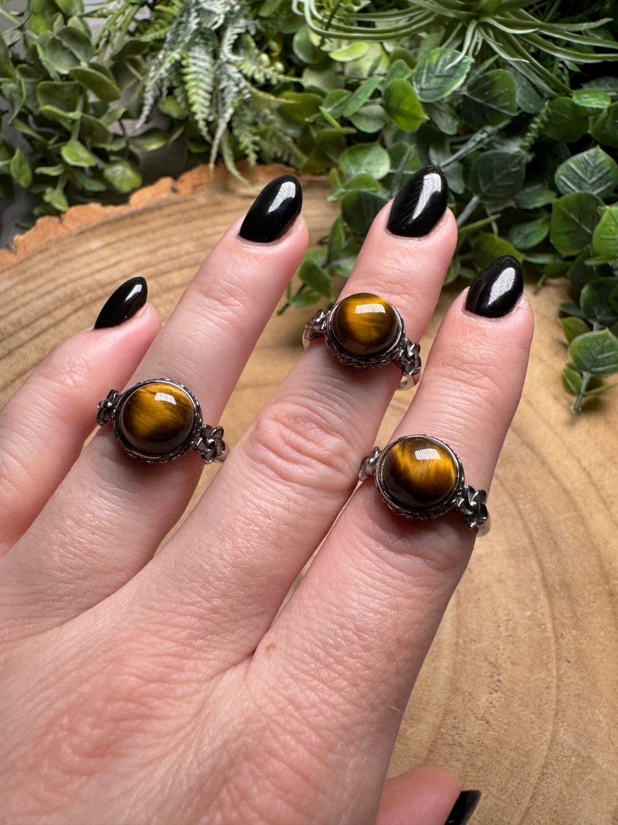 Tigers Eye Ring Adjustable | Copper Ashes