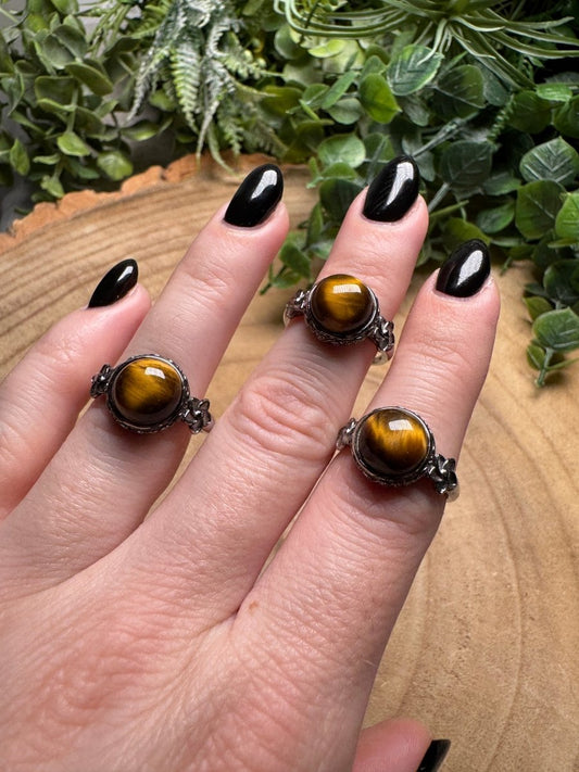 Tigers Eye Ring Adjustable | Copper Ashes