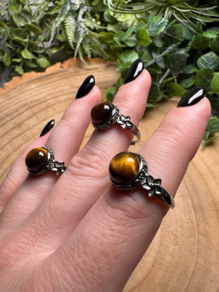 Tigers Eye Ring Adjustable | Copper Ashes