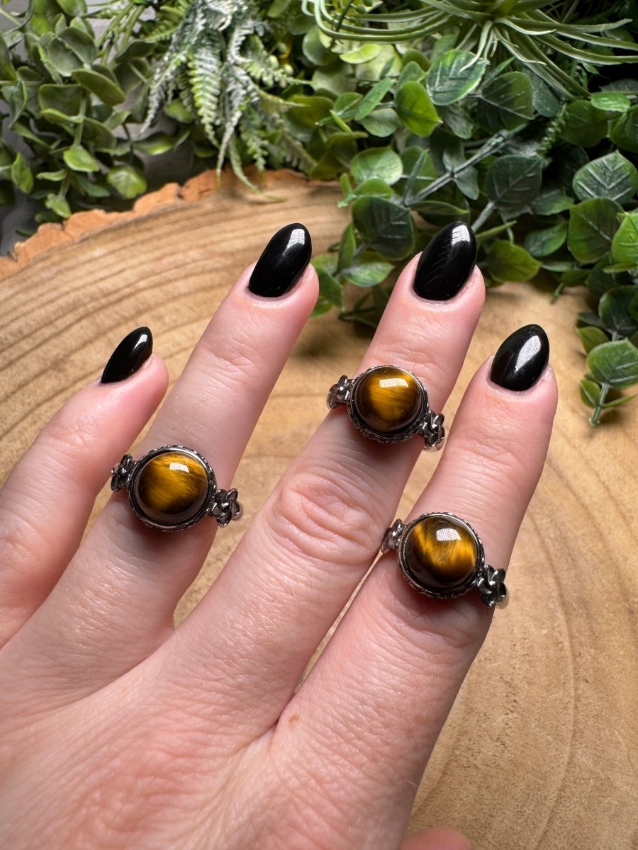 Tigers Eye Ring Adjustable | Copper Ashes