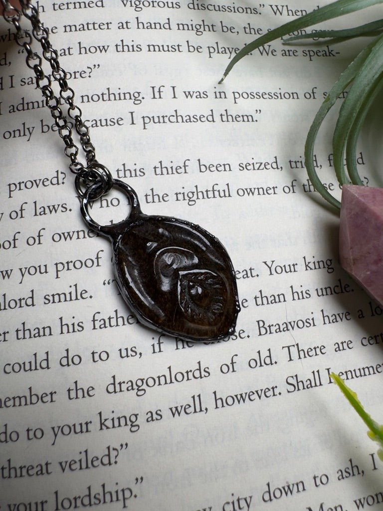 Tigers Eye Yoni Necklace | Copper Ashes