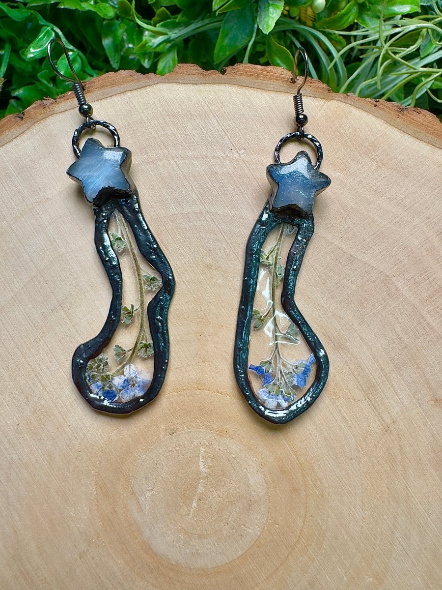 Tinkabelle - Moonstone and Flower Earrings | Copper Ashes