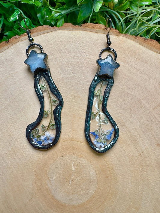 Tinkabelle - Moonstone and Flower Earrings | Copper Ashes