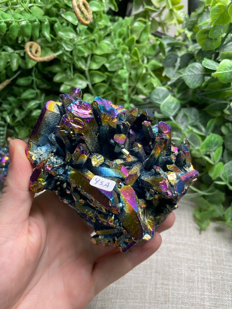 Titanium Plated Quartz Cluser | Copper Ashes