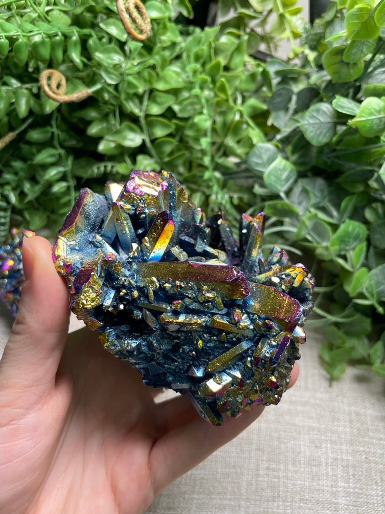 Titanium Plated Quartz Cluser | Copper Ashes