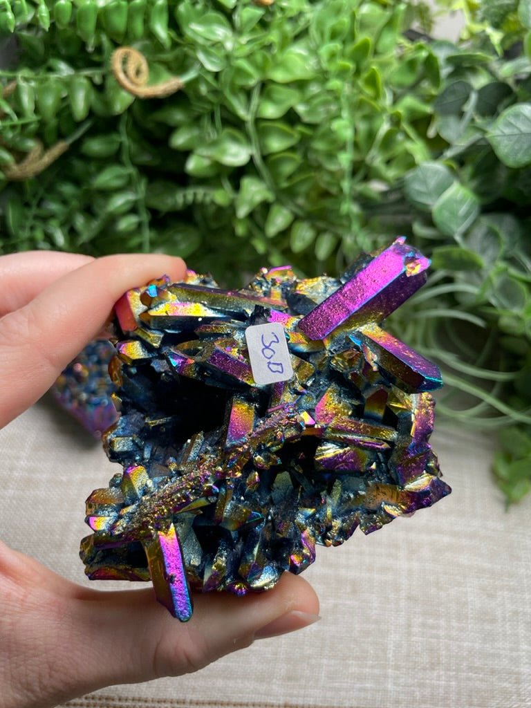 Titanium Plated Quartz Cluser | Copper Ashes