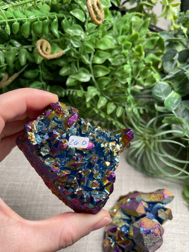 Titanium Plated Quartz Cluser | Copper Ashes