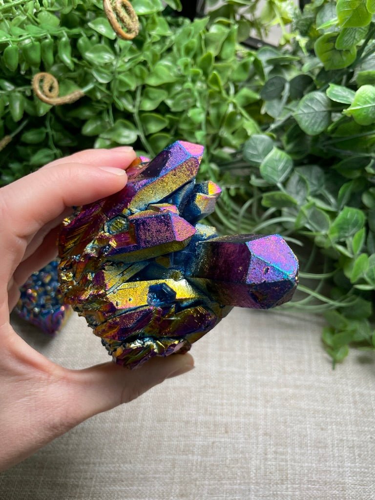 Titanium Plated Quartz Cluser | Copper Ashes