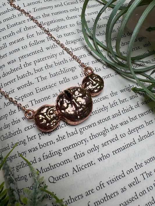 Triple Garnet Goddess Necklace | Copper Ashes