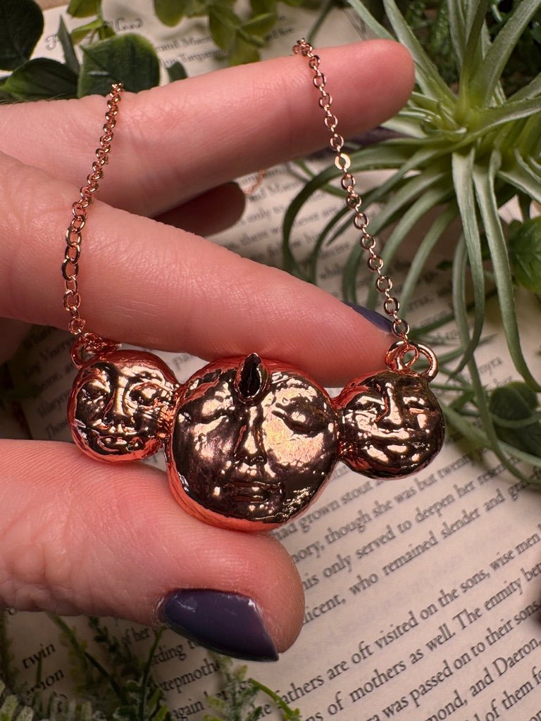 Triple Garnet Goddess Necklace | Copper Ashes