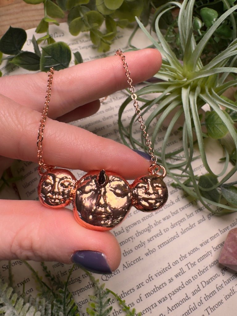 Triple Garnet Goddess Necklace | Copper Ashes