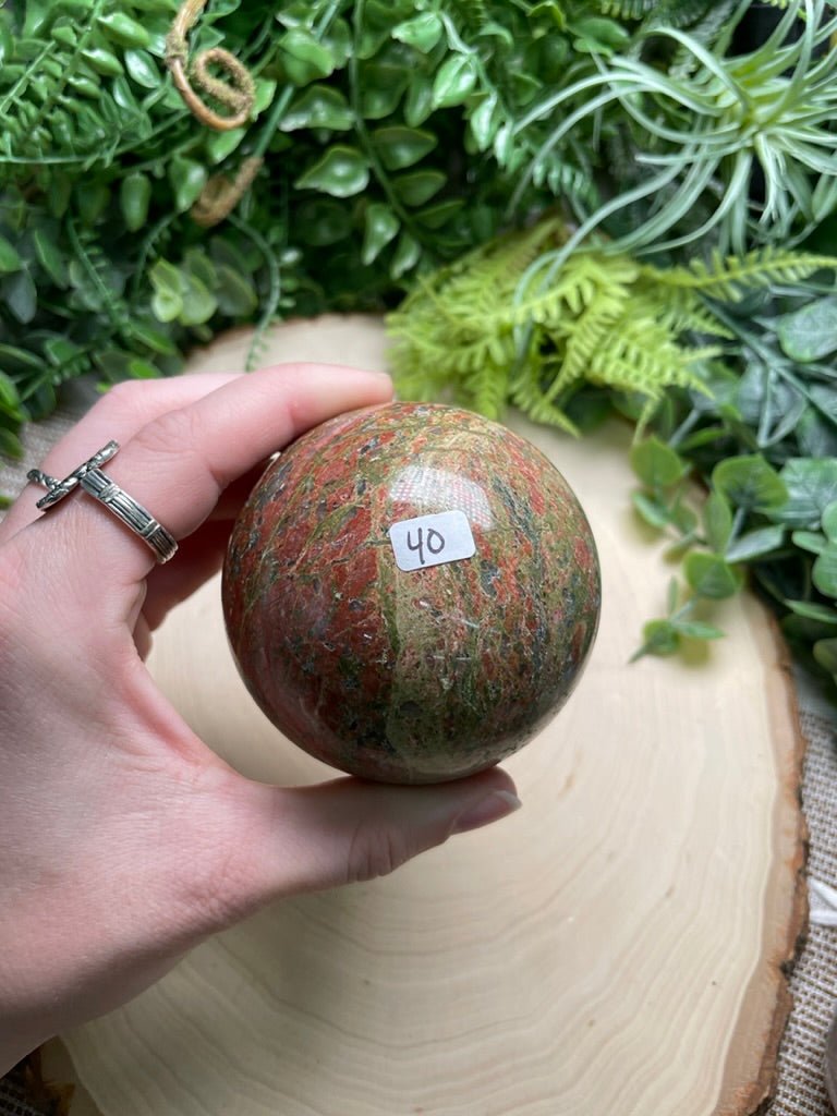 Unakite Jasper Sphere | Copper Ashes