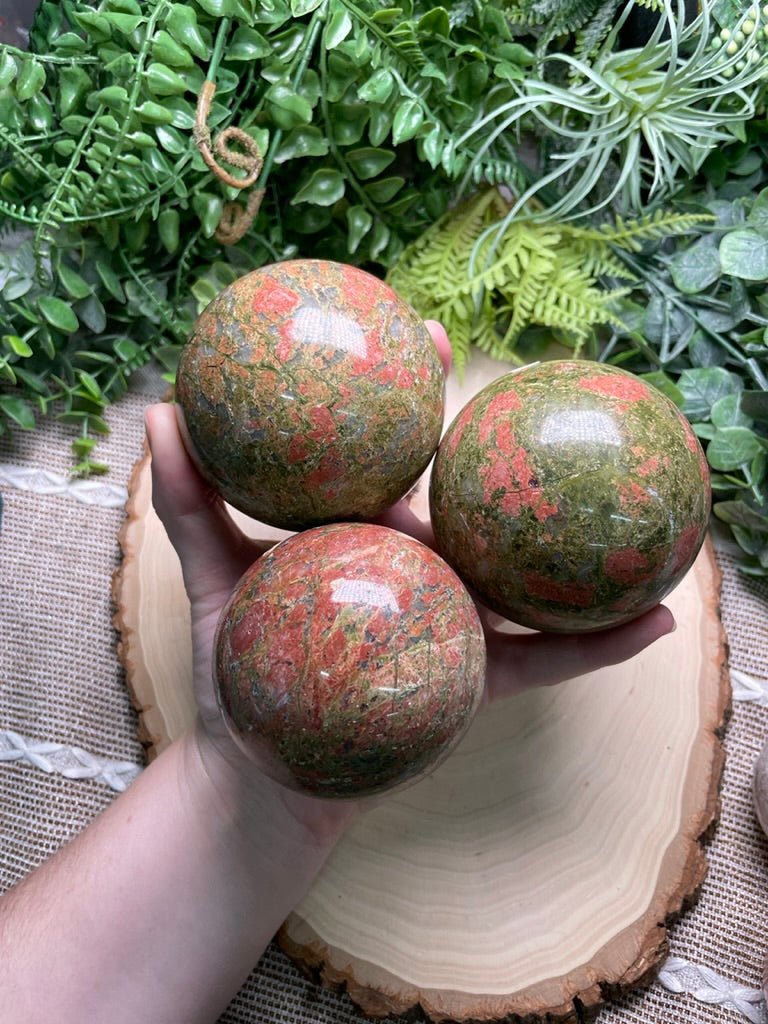 Unakite Jasper Sphere | Copper Ashes