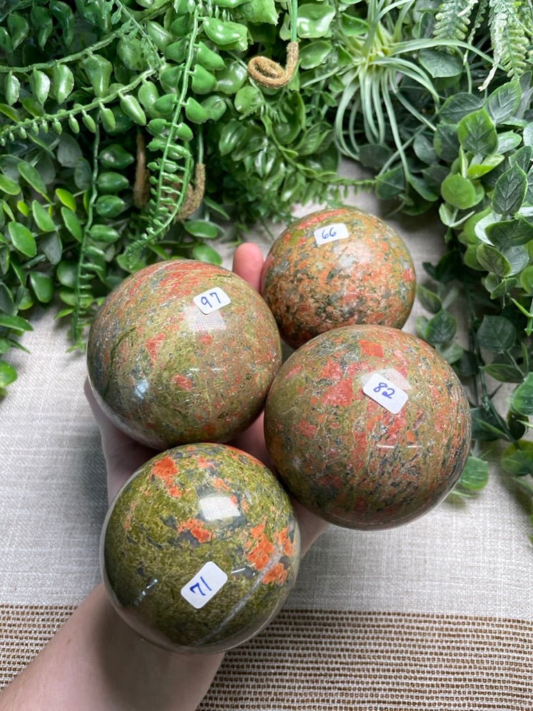 Unakite Jasper Sphere | Copper Ashes