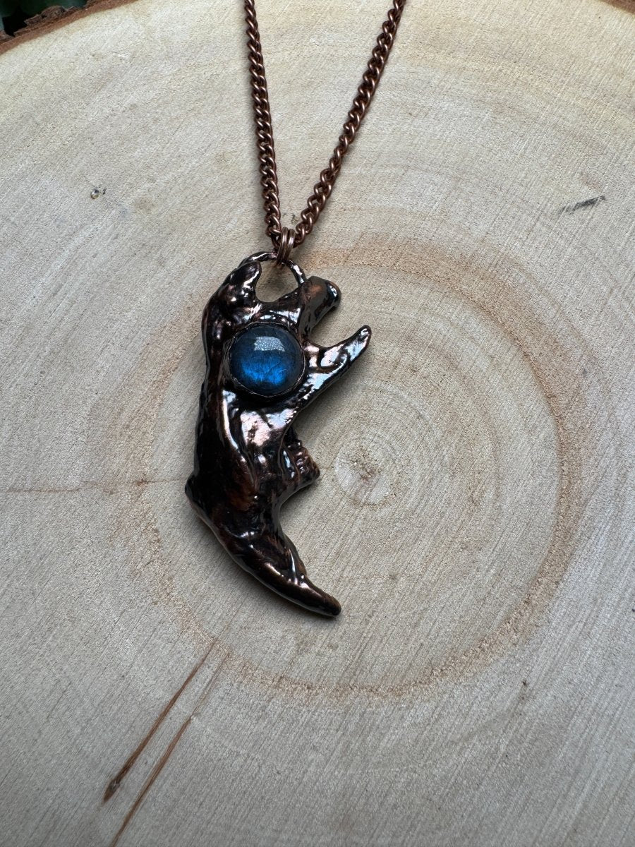 Veyne - Muskrat Jawbone and Labradorite Necklace | Copper Ashes