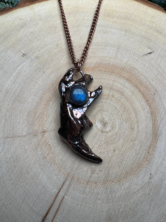 Veyne - Muskrat Jawbone and Labradorite Necklace | Copper Ashes