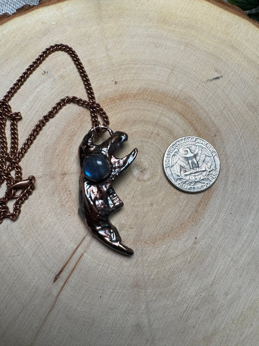 Veyne - Muskrat Jawbone and Labradorite Necklace | Copper Ashes