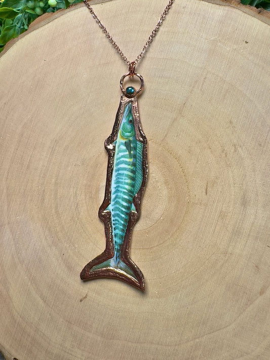 Wahoo and Labradorite Necklace | Copper Ashes