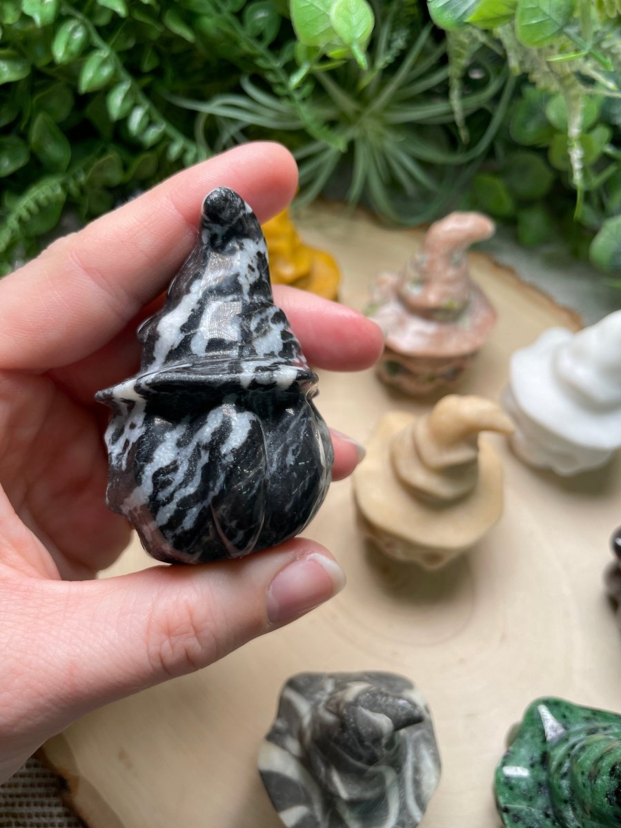 Witchy Skull Jack - O - Lantern (some have minor chips) | Copper Ashes