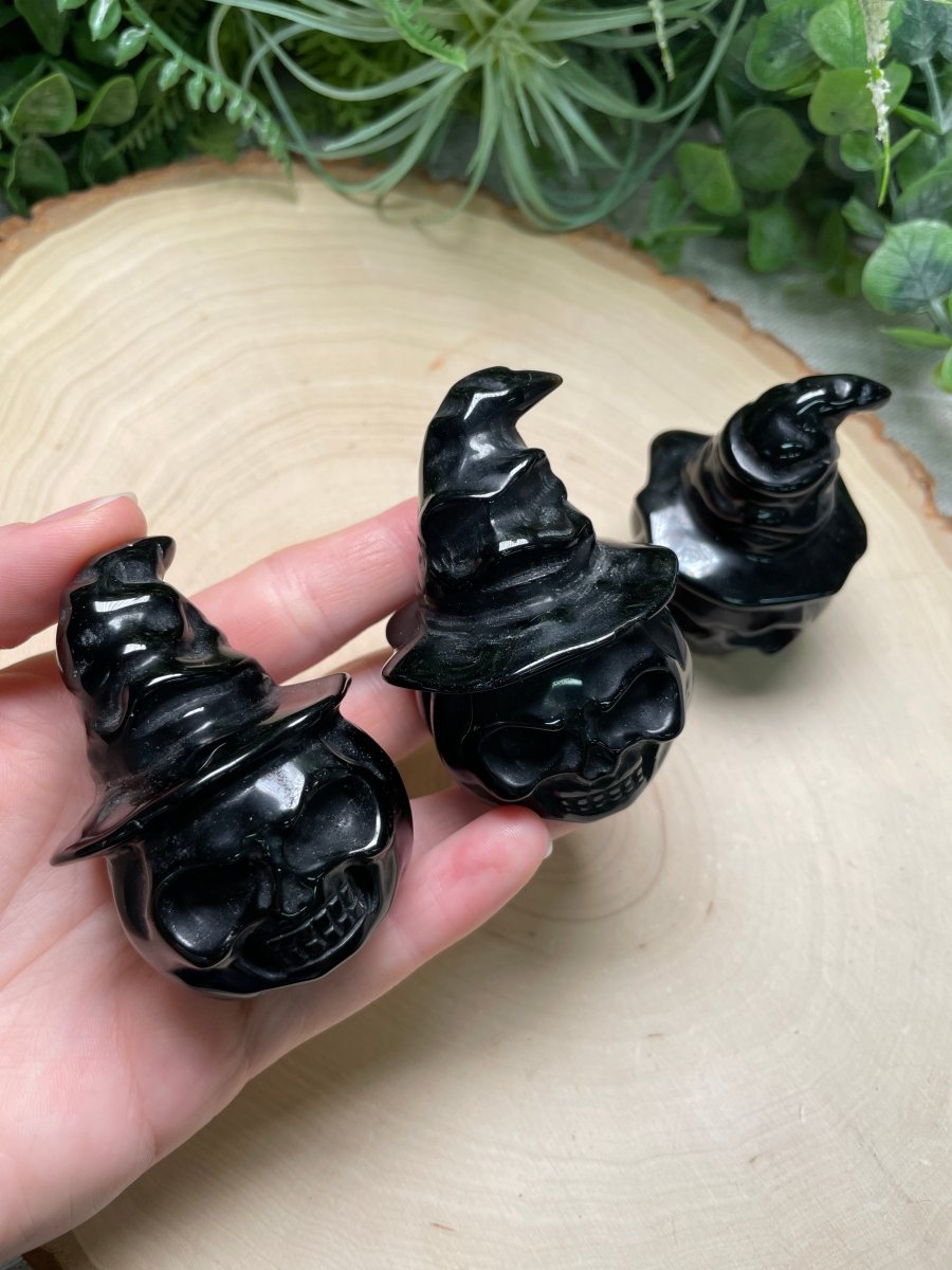 Witchy Skull Jack - O - Lantern (some have minor chips) | Copper Ashes