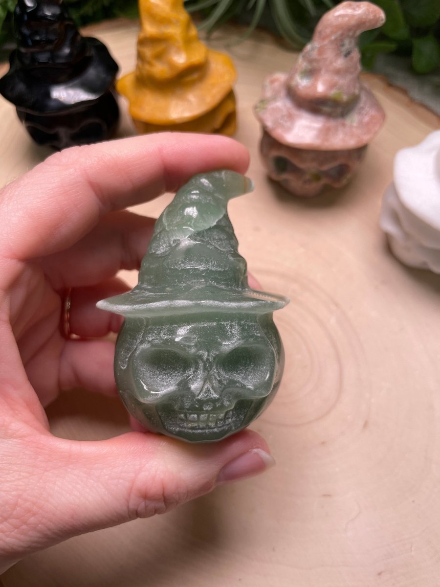 Witchy Skull Jack - O - Lantern (some have minor chips) | Copper Ashes