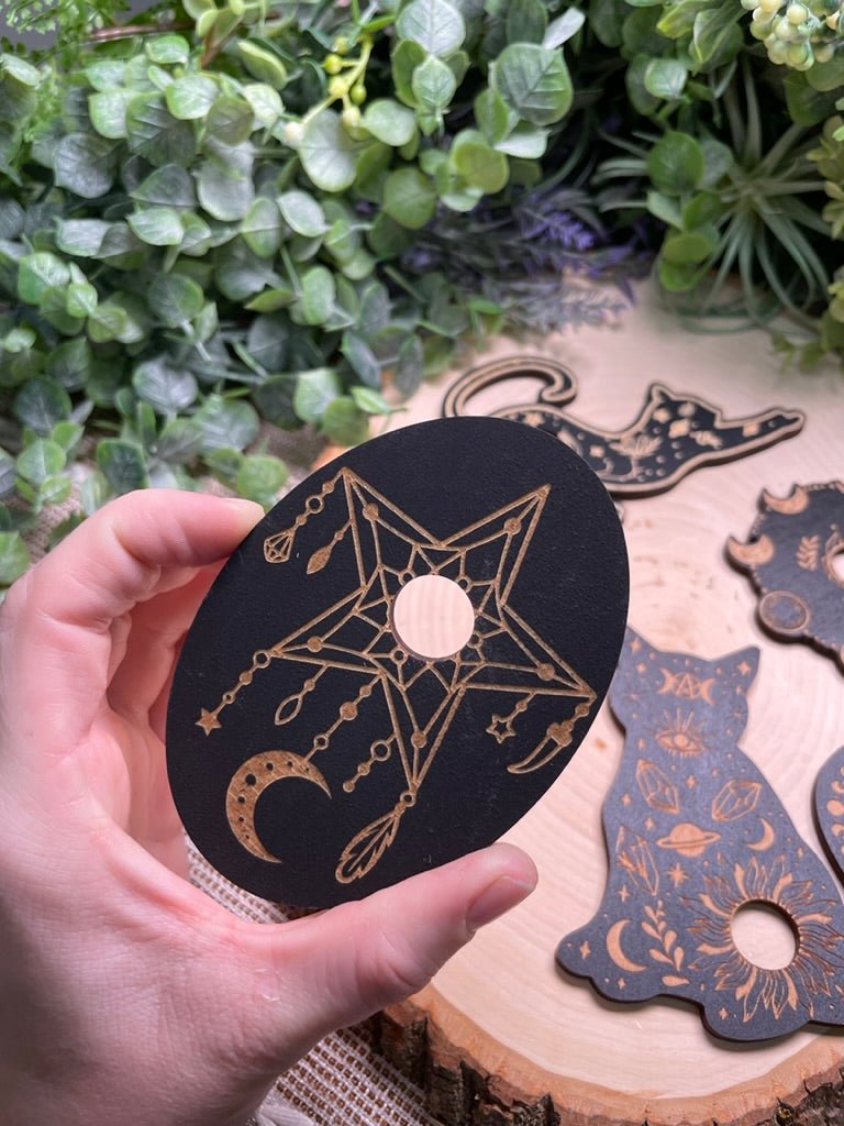 Witchy Wooden Sphere Holder | Copper Ashes