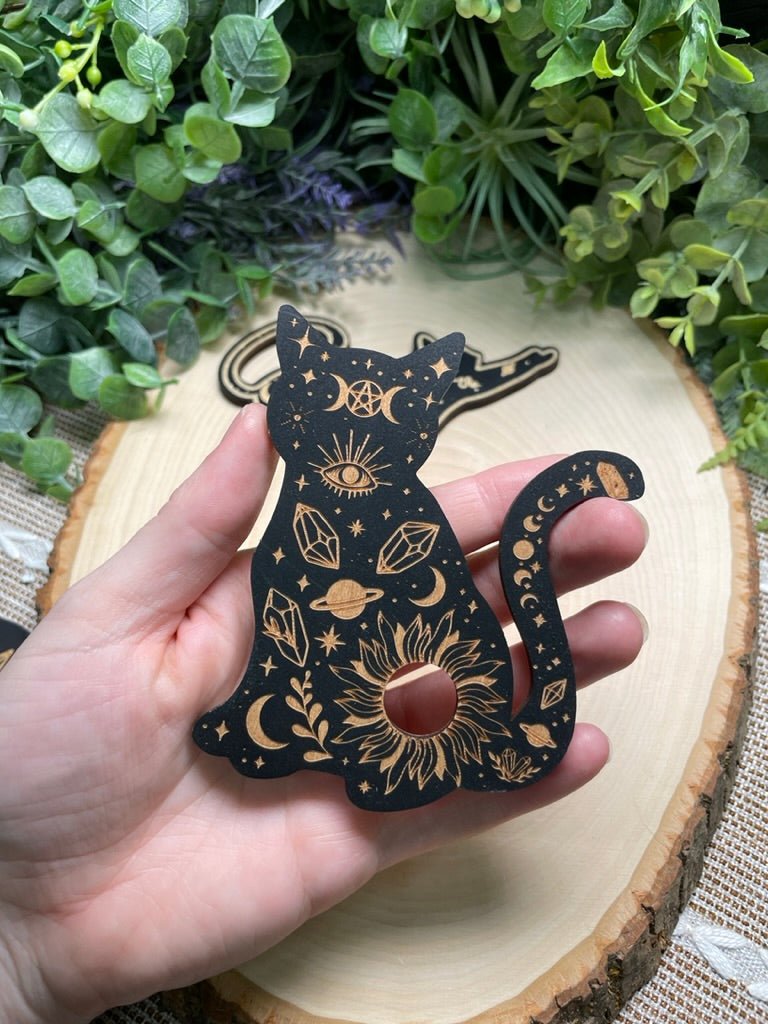 Witchy Wooden Sphere Holder | Copper Ashes