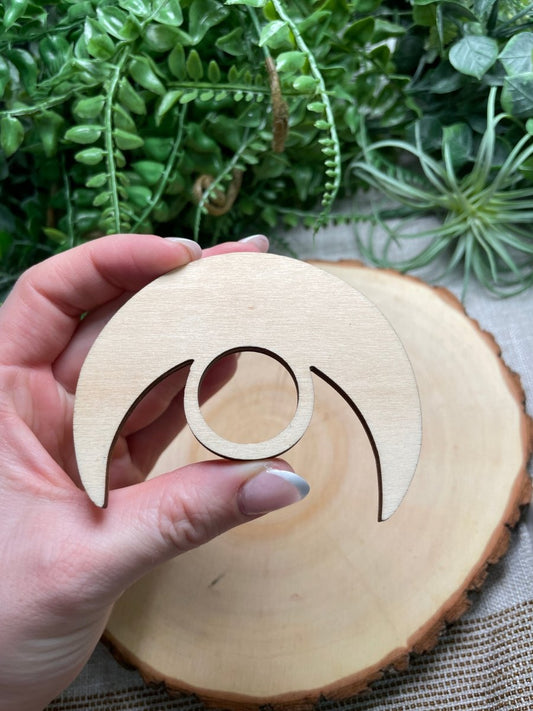 Wooden Moon Sphere Stand | Copper Ashes