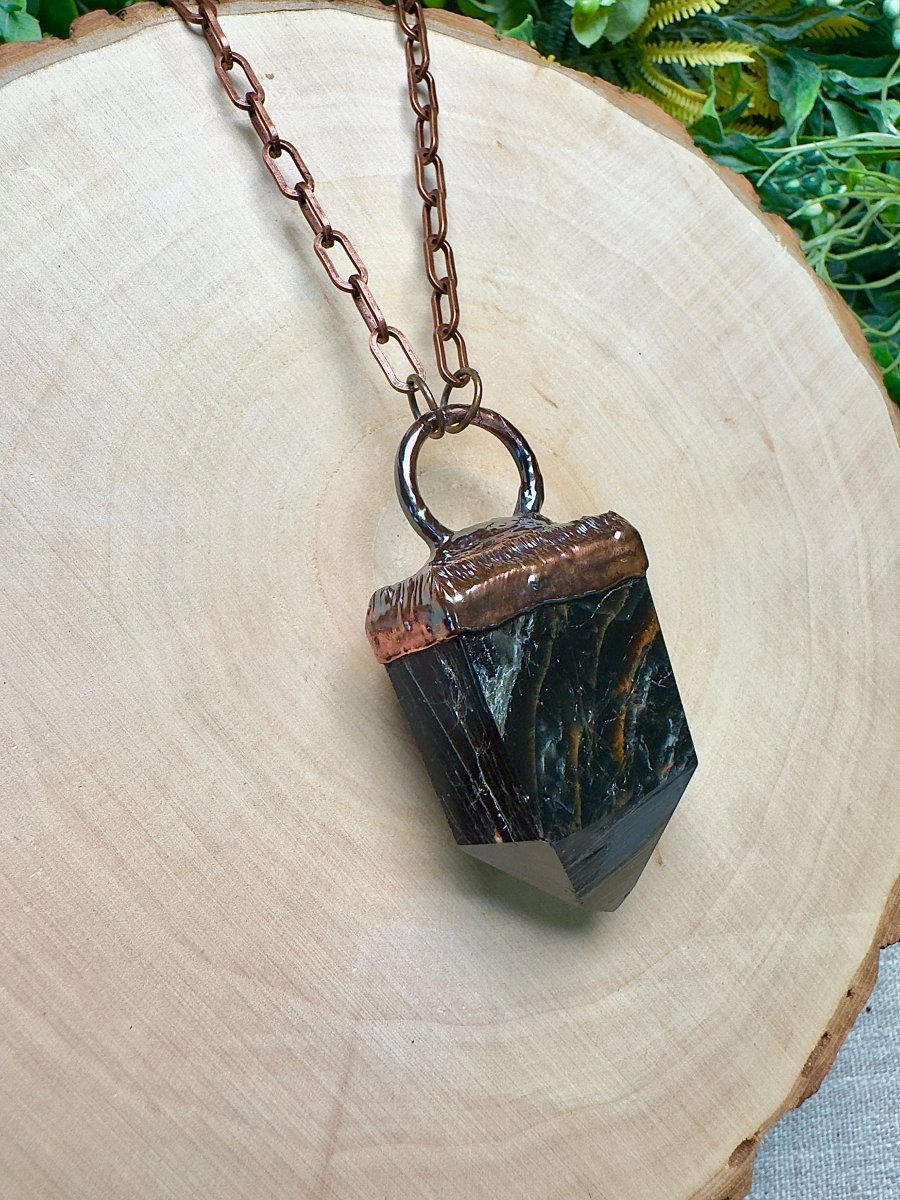 XL Black Tourmaline Necklace | Copper Ashes