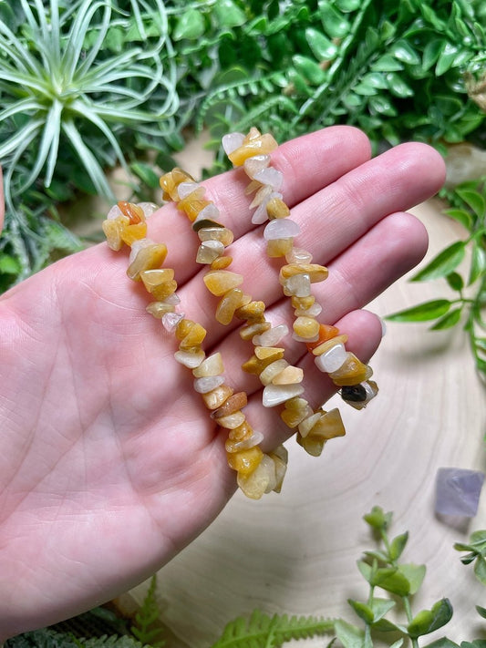 Yellow Aventurine Chip Bracelet | Copper Ashes