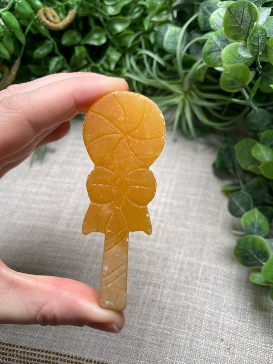 Yellow Calcite Candy (Scratched) | Copper Ashes