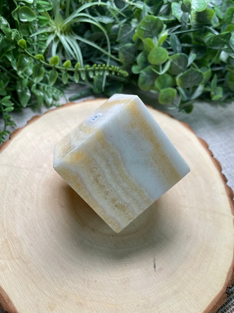 Yellow Calcite Cube | Copper Ashes