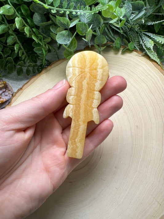 Yellow Calcite Lollipop | Copper Ashes