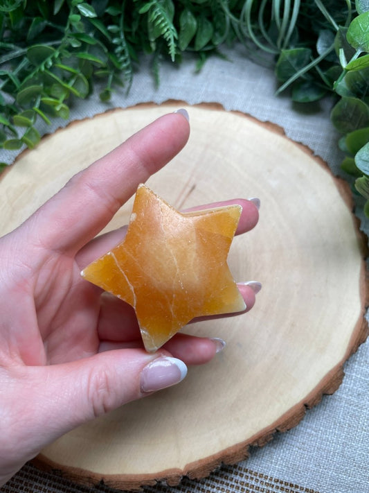 Yellow Calcite Star | Copper Ashes