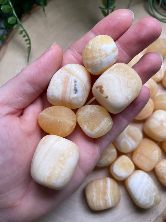 Yellow Calcite Tumble | Copper Ashes