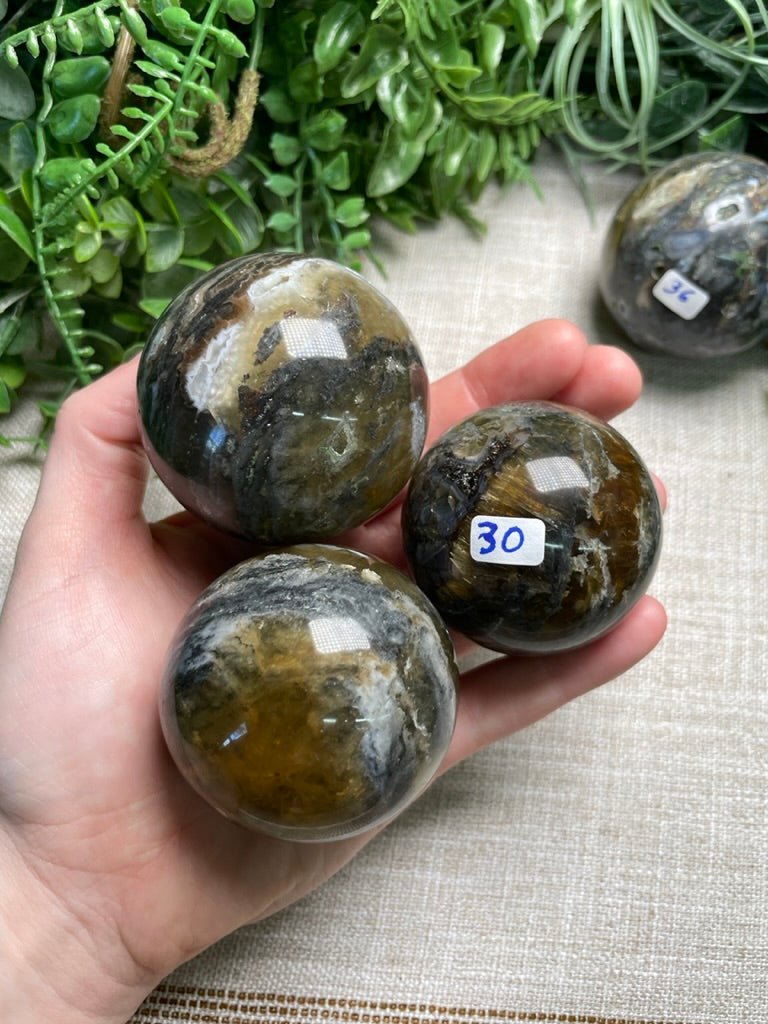 Yellow Fluorite and Sphalerite Sphere | Copper Ashes